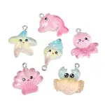 Ocean Theme Transparent Resin Pendants