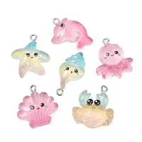 Ocean Theme Transparent Resin Pendants