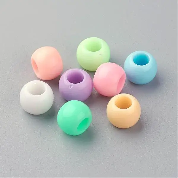 Opaque Acrylic European Beads