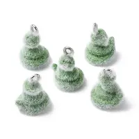 Animal Flocking Resin Pendants