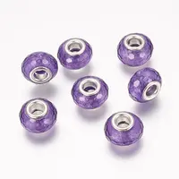 Faceted Resin European Beads