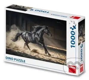 Puzzle Černý kůň - puzzle z kategorie Zvířata