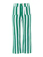 Imily Bela Džínsy  zelená / biela