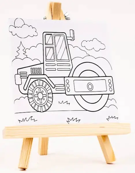 Plátno s předlohou - Traktor