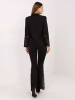 Černé kalhoty s krajkou