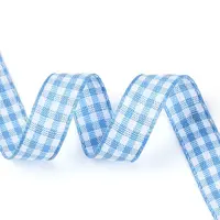 Single Face Plaid Polyester Satin Ribbon