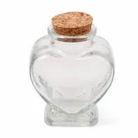 Heart Shape Transparent Glass Bottles