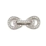 Brass Micro Pave Clear Cubic Zirconia Fold Over Clasps