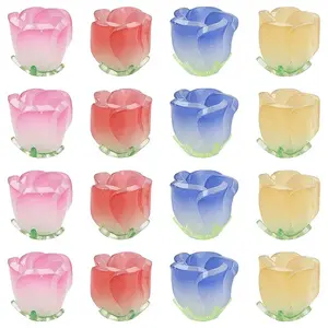 16Pcs 4 Colors Gradient Color Opaque Acrylic Beads
