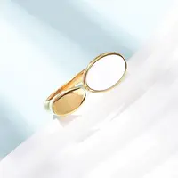 Oval 304 Stainless Steel Cuff Rings