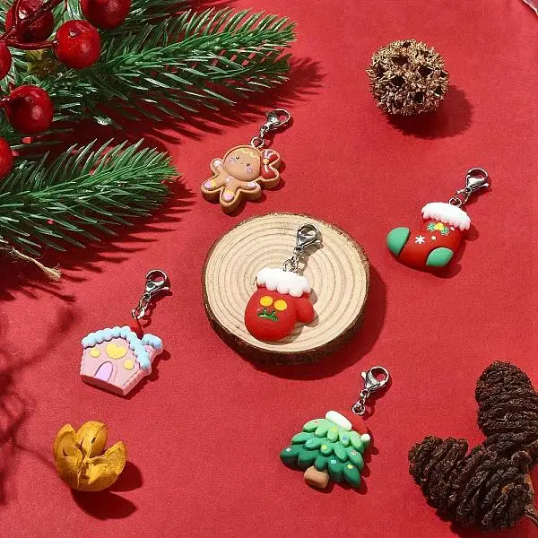 Christmas Theme Resin Pendant Decorations