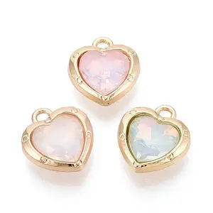 Rack Plating Alloy & Glass Pendants