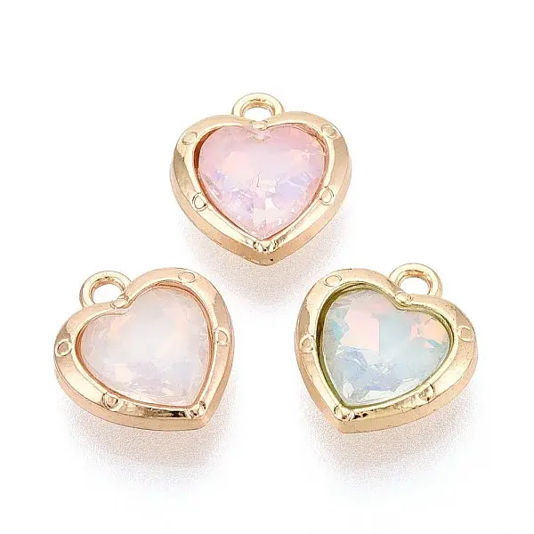 Rack Plating Alloy & Glass Pendants