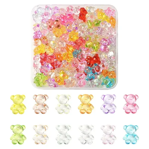 140Pcs Transparent Acrylic Beads