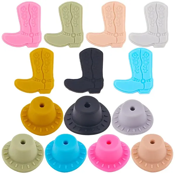 14Pcs 14 Style Silicone Beads
