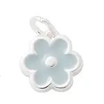 925 Sterling Silver Enamel Flower Charms
