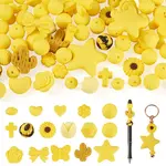 92Pcs Transparent Silicone Focal Beads