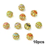 10Pcs Brass Enamel Beads
