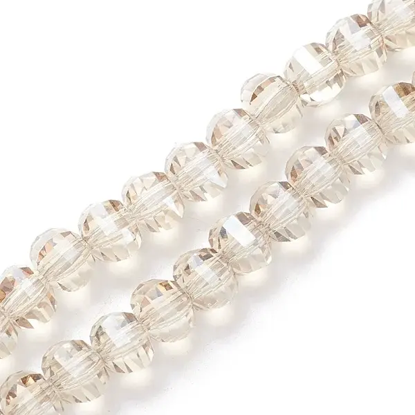 Electroplate Transparent Glass Beads Strands