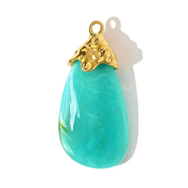 304 Stainless Steel Resin Pendants