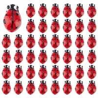 45Pcs Ladybug Handmade Lampwork Beads