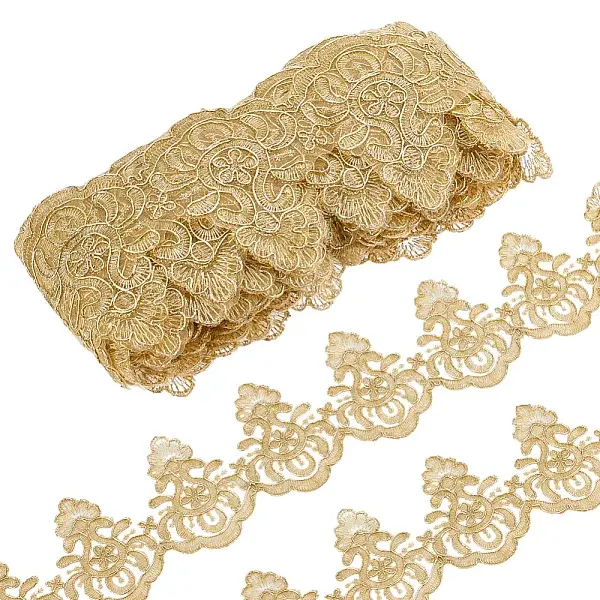 10 Yards Polyester Flower Lace Ribbon
