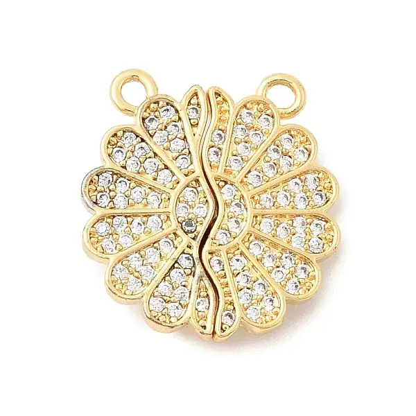 Valentine's Day Brass Micro Pave Cubic Zirconia Split Pendants