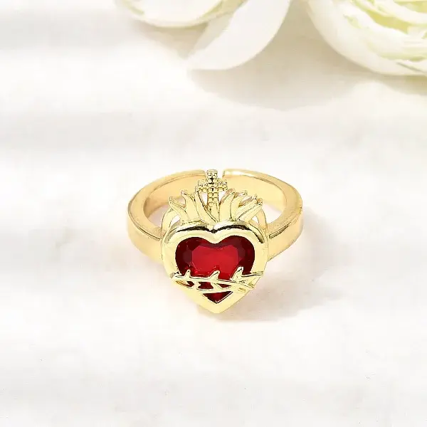 Glass Cuff Open Rings