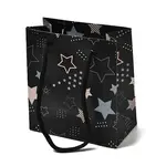 Star Print Paper Gift Tote Bags with Cotton Handles