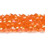 Transparent Electroplate Glass Beads Strands