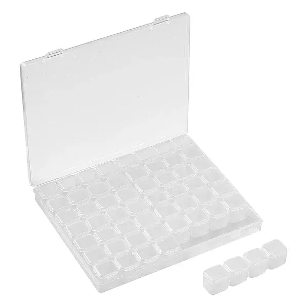 1Pc Transparent Plastic 56 Grids Bead Containers
