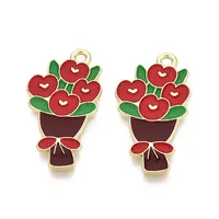 Valentine's Day Alloy Enamel Pendants
