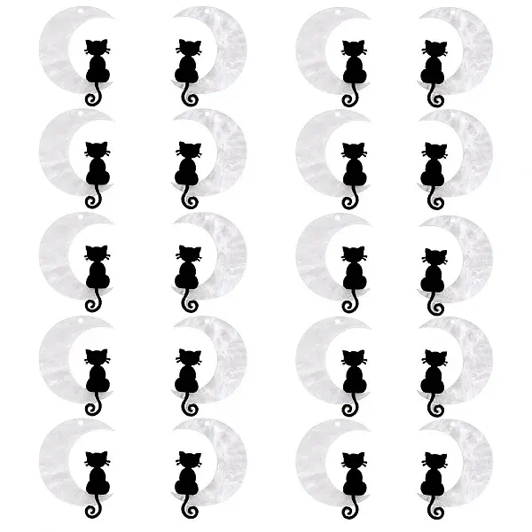 20Pcs Opaque Acrylic Pendants