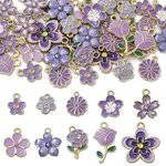 40Pcs 10 Style Alloy Enamel Pendants