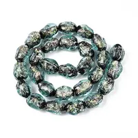 Handmade Foil Lampwork Beads Strands