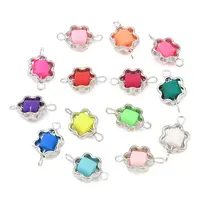 CCB Plastic Frame with Polymer Clay Beads Flower Links Connector Charms