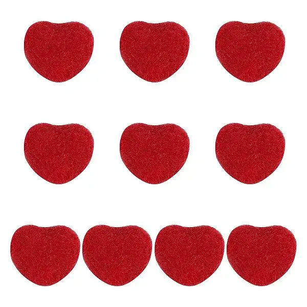 10Pcs Wool Felt Cabochons