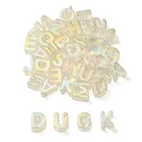 UV Plating Rainbow Iridescent Acrylic Beads