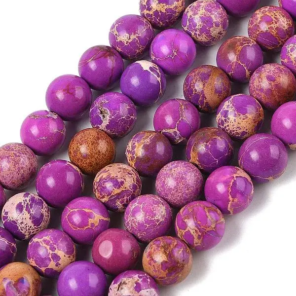 Dyed Natural Regalite/Imperial Jasper/Sea Sediment Jasper Beads Strands