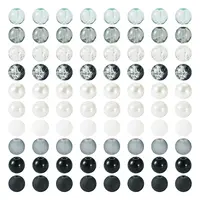 200Pcs 10 Style Round Glass Beads