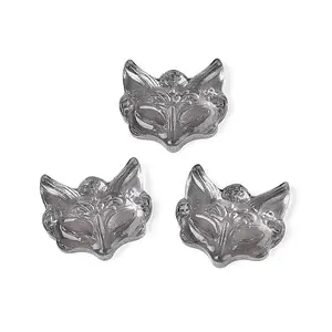 Electroplate Transparent Glass Connector Charms