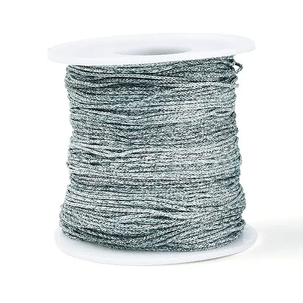 100M Segment Dyed Round Polyester Metallic Braided Cords