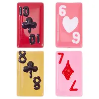 4Pcs Painted Glass Beads Enamel Beads