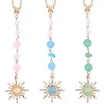3Pcs 3 Colors Zinc Alloy Sun Pendant Decorations