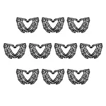 Heart-shape Skeleton Polyester Self Adhesive Patches