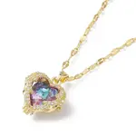 Brass Micro Pave Cubic Zirconia Pendant Necklaces