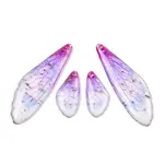 Transparent Resin Wing Earrings Pendants