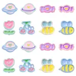32Pcs 8 Style Transparent Acrylic Beads