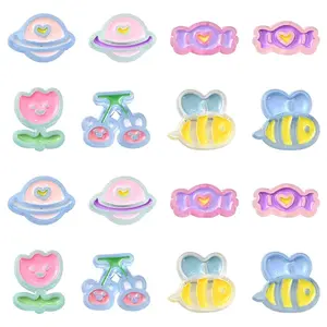 32Pcs 8 Style Transparent Acrylic Beads
