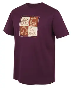 Husky Tee Square M M, purple Pánské bavlněné triko